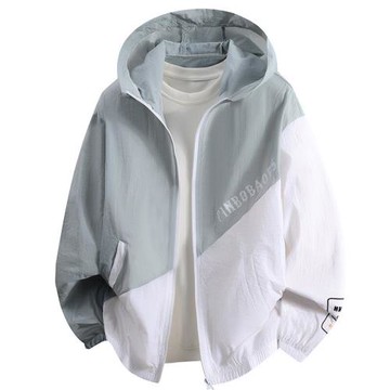 防曬衣男款春夏季2025新款薄款透氣寬松初中學生拼色外套防嗮服潮