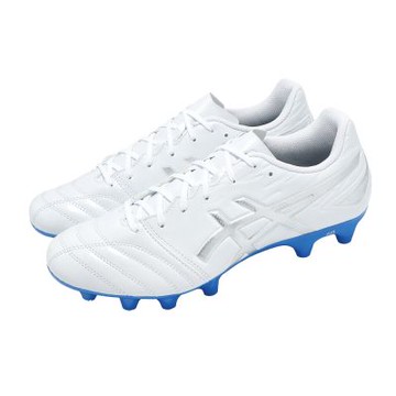 Asics 足球鞋 DS Light Club 2E 寬楦 男鞋 白 銀 藍 短草皮球場 抓地 軟釘 亞瑟士 1103A097103