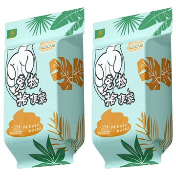 AHOYE 沒有觸感的拾便袋 雙層紙 + 寵物垃圾袋  混合顏色  10張  2袋