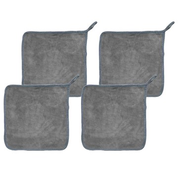 小麥購物 超細纖維洗車巾 72g  灰色  4條