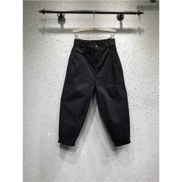 歐貨休閑褲2025春夏新款八分哈倫褲女寬松顯瘦高腰蘿卜老爹褲垮褲