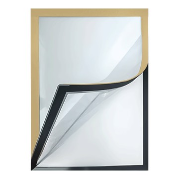 A4磁吸雙層文件資料公告展示貼 23.8 x 32.5cm  金色  1個