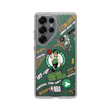 Galaxy S25 Ultra Clear 透明 - NBA - 塗鴉系列-波士頓塞爾提克 Boston Celtics - Graffiti