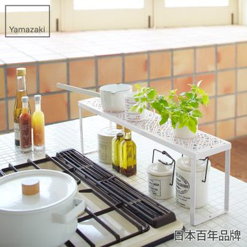 日本【YAMAZAKI】Kirie典雅雕花單層架-白★收納架/置物架/居家收納