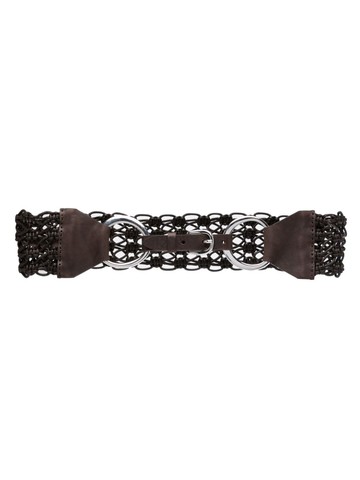 Eleventy - braided leather belt - women - Calf Leather - 75 - Brown