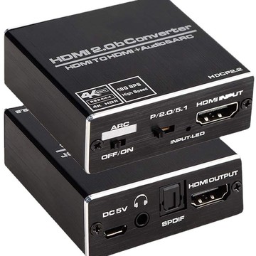 音頻解碼器 DAC 數位轉模擬解碼器 4KHDMI2.0音頻分離器,音頻解碼器+ARC轉換器4K60HZ HDCP2.3