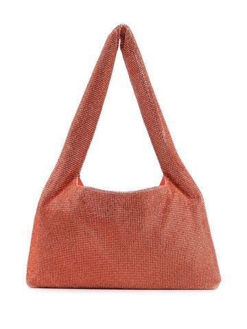 Kara - crystal-embellished shoulder bag - women - Fabric - One Size - Orange