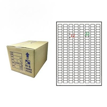 【鶴屋】A4電腦標籤 12x22mm 圓角 184格 1000張入 / 箱(L1222 LX)