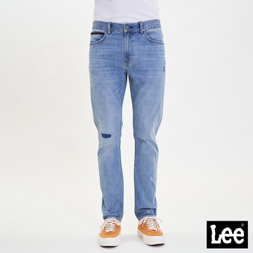 Lee 705 涼感 彈性中腰標準小直筒牛仔褲 男 淺藍 LL220076790