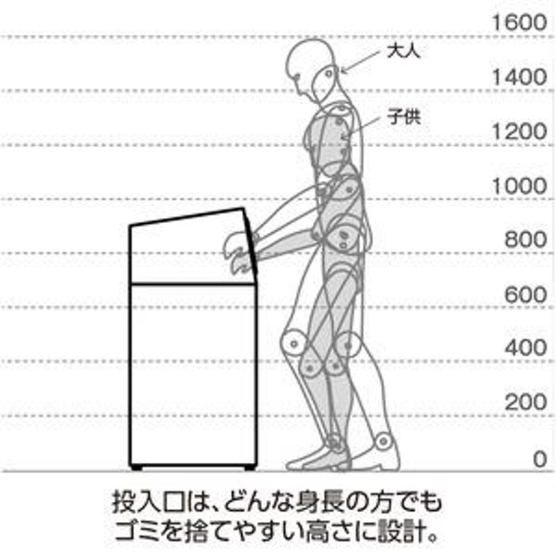 TERAMOTO（テラモト） ニートSL あきびん用 オフホワイト 47.5L 丸穴