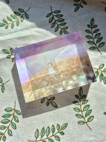 療癒水晶畫-隨著蒲公英飛翔