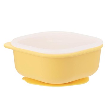 Edison 自主學習矽膠吸盤碗 450ml 黃色  1個