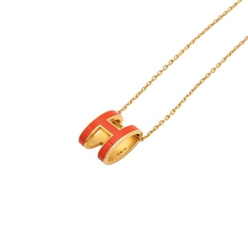 HERMES 愛馬仕 橙色琺瑯 Pop H 項鍊 橙色琺瑯 【二手名牌BRAND OFF】