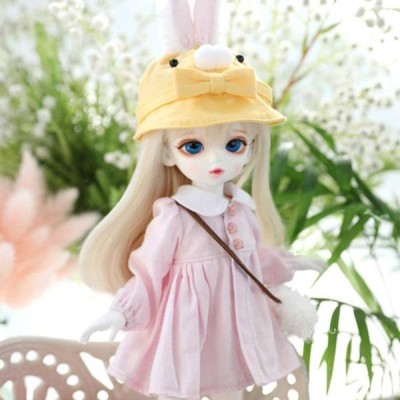 1/8BJD人形の服のドレスBJD SD人形の手作りの素敵なピンクの長袖の