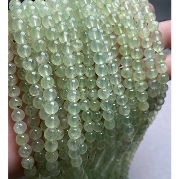【Rich手作】葡萄石 條珠 圓珠 半成品 水晶設計 散珠 現貨在台 手作材料 綠色水晶 水晶 手串 DIY