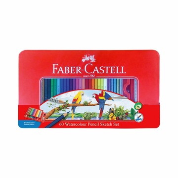FABER-CASTELL 輝柏 水性色鉛筆系列 60色附水彩筆 /盒 115965【APP滿額下單10%點數(單一帳號最高5000點)】1/31止
