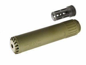 AngryGun OSS EL-QD762(FDE)タイプQDサイレンサー14mm逆ネジ (ELQD2-FDE) OSSコンプ ELQD762