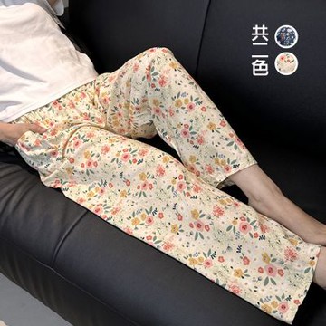 [韓國K.W.]韓國專櫃級翻玩時尚生活柔棉稠家居褲睡褲(女睡衣/家居服/長褲/運動)