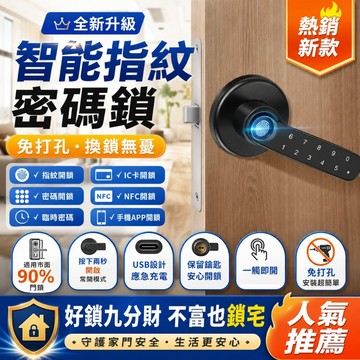 電子鎖 指紋鎖【啟航指紋密碼鎖 亞馬遜北美熱賣】台灣出貨辦公室指紋鎖 櫃門鎖 指紋鎖 密碼鎖 房間鎖 門鎖  門把鎖