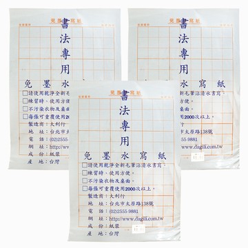 免墨水寫紙 12格  3開  3個