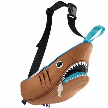 Morn Creations｜正版鯊魚腰包 SK-210-BR 撞色咖