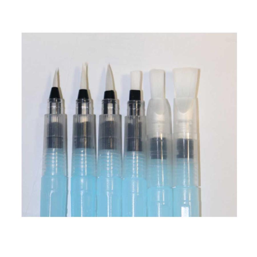 水筆　水筆ペン　画筆　ウォーターブラシ　６本セット　水彩セット　水溶性ペン　ペインティング　毛の材質：ナイロン