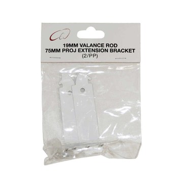 19mm Valance Rod 75mm Proj Extension Bracket (2/pp)