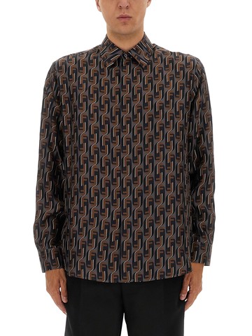 fendi printed silk shirt