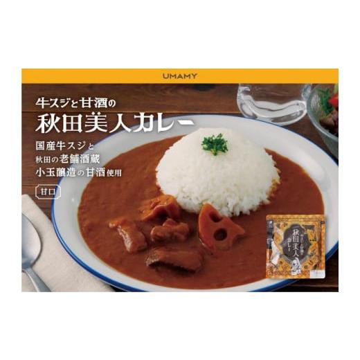 ふるさと納税 秋田県 大仙市 とろとろの牛スジが美味しい！牛スジと甘酒の秋田美人カレー 180g×15袋セット