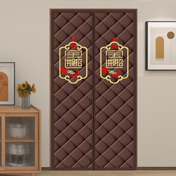 冬季擋風加厚保暖棉門簾空調簾保溫防風防寒免打孔隔音遮擋隔斷簾