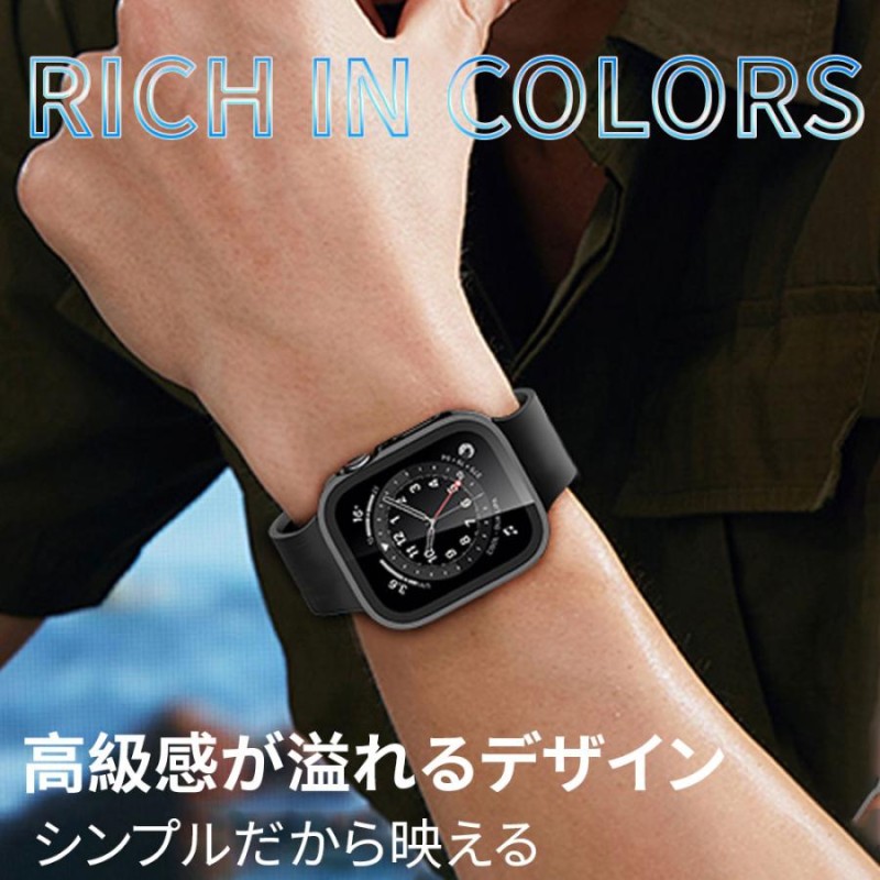 アップルウォッチ カバー 防水 apple watch ケース 45mm 44mm 40mm