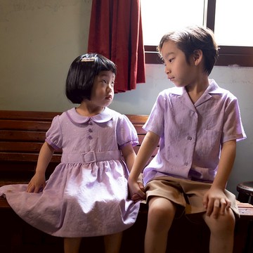 【兒童】紳士品格圓點小襯衫 - 葡萄園之戀