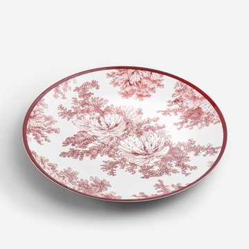 緋紅盛宴 48cm 合成樹脂大圓托盤│白│單品