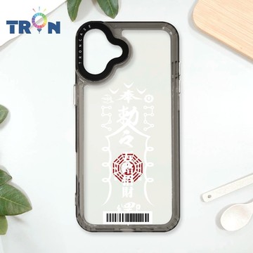 TRON IPhone 16 PLUS 白色招財符咒 防摔太空載具殼 透黑 軟硬 手機殼