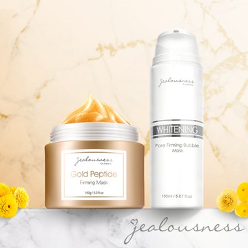 黃金胜肽緊緻面膜150g(效期至2026/11/15)+灰熊厲害瞬白泡泡面膜150ml
