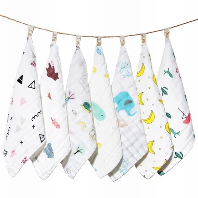 ガーゼタオル,MAVEEK ガーゼハンカチ ベビービブ 子供用よだれかけ 赤ちゃん おしぼりタオル 6重ガーゼ 綿100% 薄手 速乾