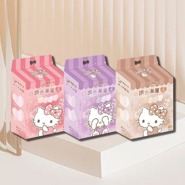 幸福物語 成人立體3D醫用口罩 Hello Kitty款(4色x5片入)調色漸層 款式可選【小三美日】 DS018744 防疫