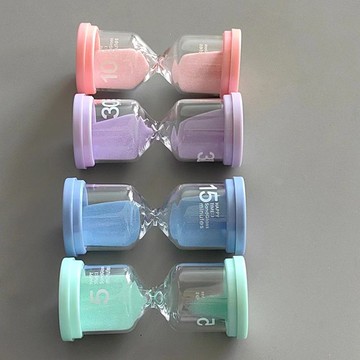 輕奢馬卡龍沙漏3/5/10/15/60分鐘計時器六一兒童學生禮物精緻擺件