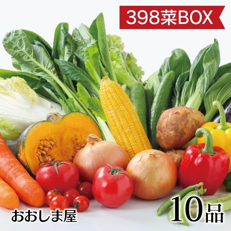 398菜BOX（サンキューやさいボックス）野菜 10品 詰め合わせ 夏野菜 冬野菜 冷蔵便 おおしま屋出荷 送料無料 ギフト 大嶌屋（おおしまや）