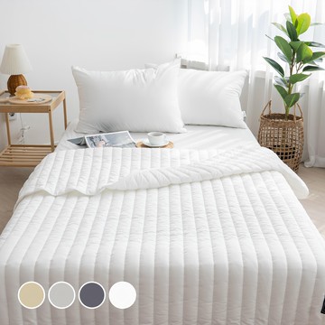 atonalo 造型抗菌薄被床罩  白色  S(160 x 210cm)