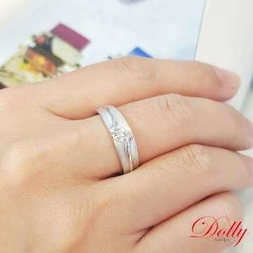 Dolly 14K金 天然鑽石0.30克拉完美車工求婚戒指-011