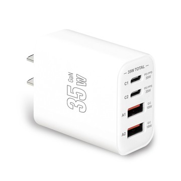 【聖岡科技Dr.AV】USB-354AC 氮化鎵35W PD+QC極速充電2A+2C 充電器(全電壓)