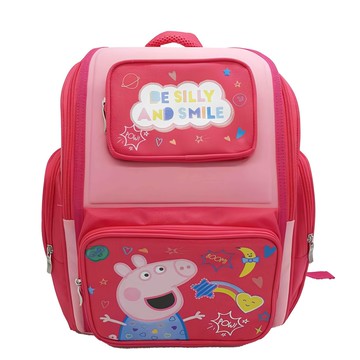 Peppa Pig 粉紅豬小妹 輕量透氣書包 尼龍布  紅色  35 x 40 x 18cm