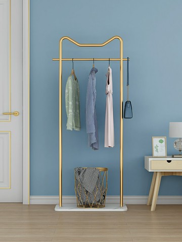 落地式掛衣架衣帽架  家用立式輕奢掛衣架落地臥室網紅衣帽架客廳簡約房間移動衣服架子