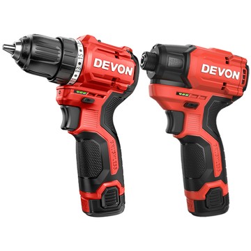 DEVON 充電無刷雙機組 震動電鑽 衝擊起子機 7202-Li-12