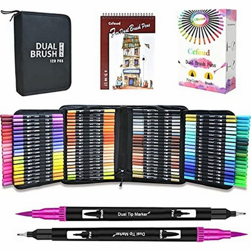 Ccfoud カラーペン セット 1色水彩カラー筆ペン イラストマーカー 太字 細字 2種類ペン先 イラストペン マーカーペン 水性 鮮 通販 Lineポイント最大0 5 Get Lineショッピング