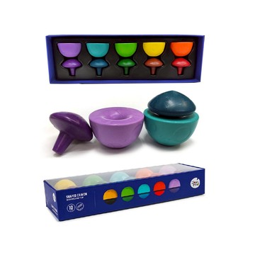 【 JoanMiro 原創美玩】幼兒百變蠟筆-搖滾蘑菇