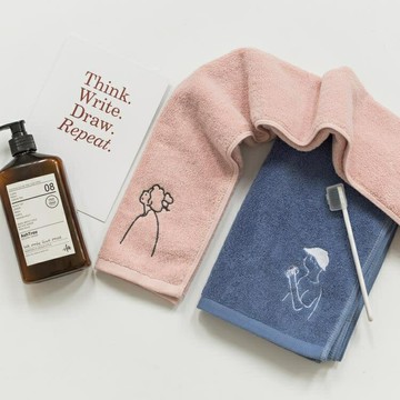 洗臉毛巾擦臉加厚吸水情侶純棉韓式面巾刺繡柔軟【雲木雜貨】