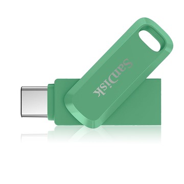 【SanDisk】Ultra GO 128G 草本綠 TYPE-C USB 3.2 雙用 OTG 旋轉隨身碟 讀取速度 400MB/s