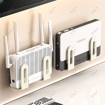 🍀臺灣出貨🍀路由器墻上置物架壁掛免打孔掛鈎wifi插電闆機頂盒光貓支架收納盒
